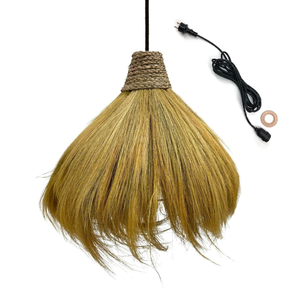 Suspension d'extérieur Jonc de mer Bois D60 cm