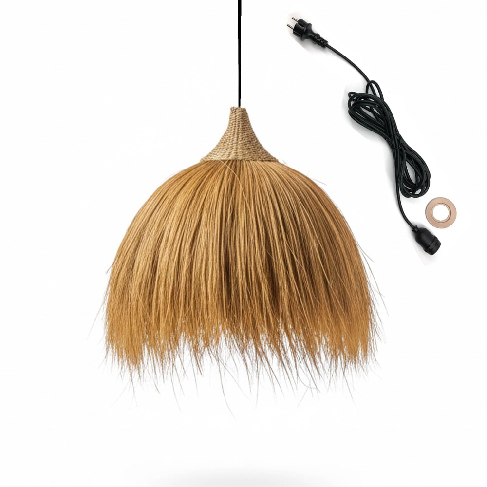 Suspension secteur Herbe de Rayung Beige d60cm