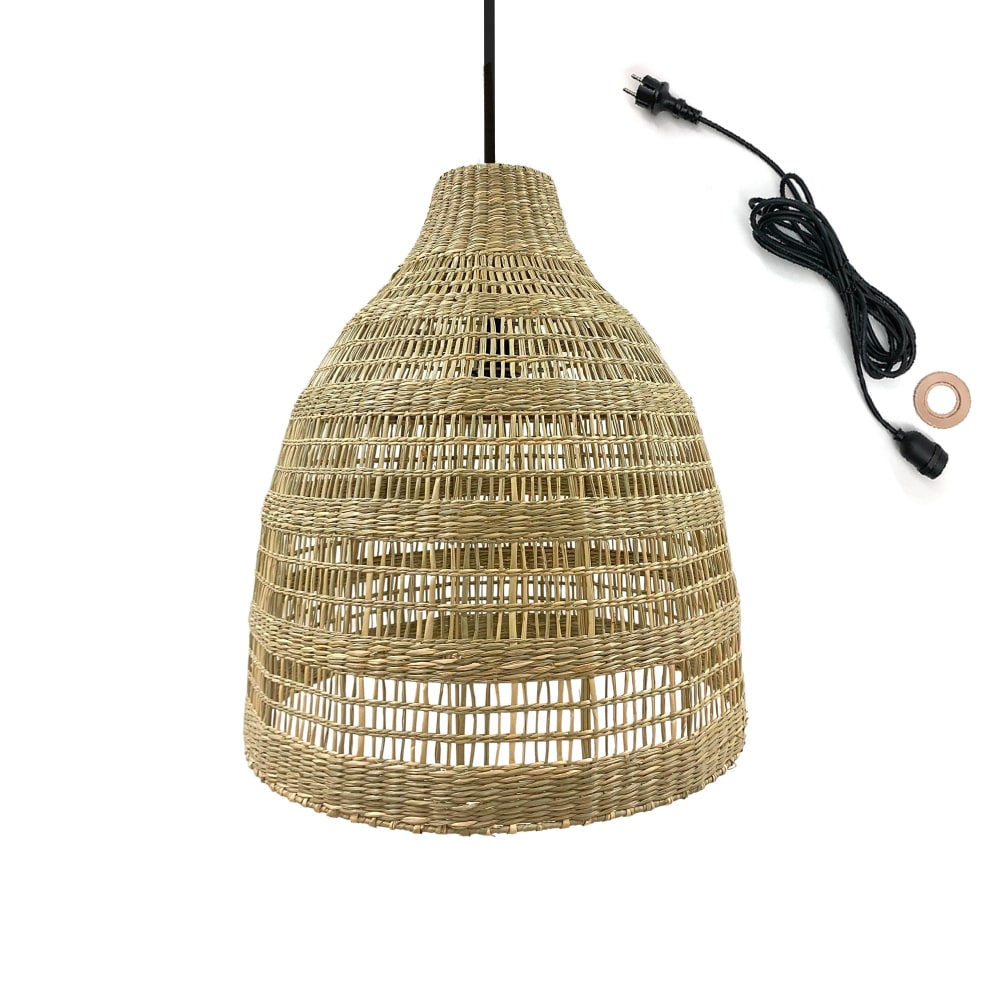Suspension secteur Herbe marine Beige d50cm