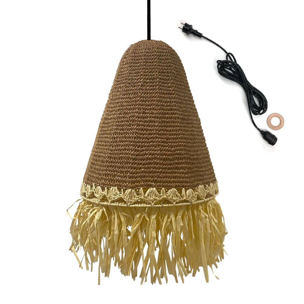 Suspension secteur Herbe marine Beige d40cm