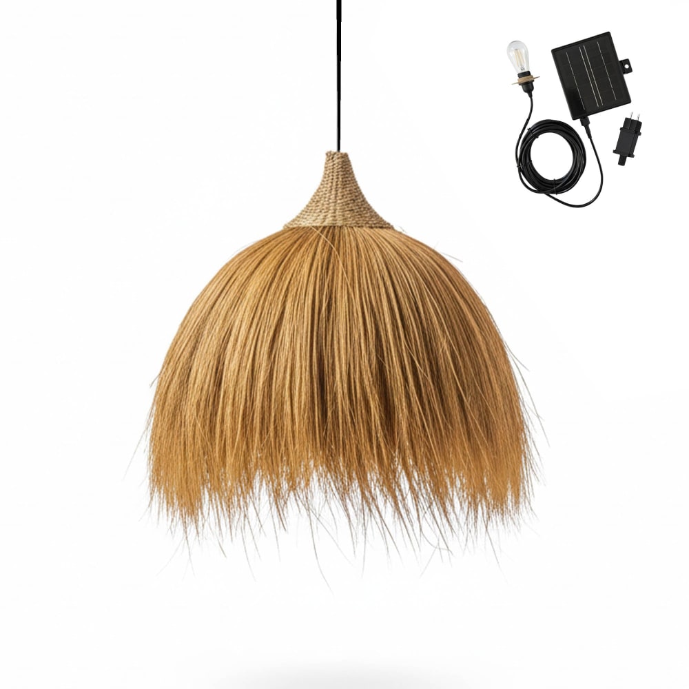 Suspension solaire Herbe de Rayung Beige d60cm