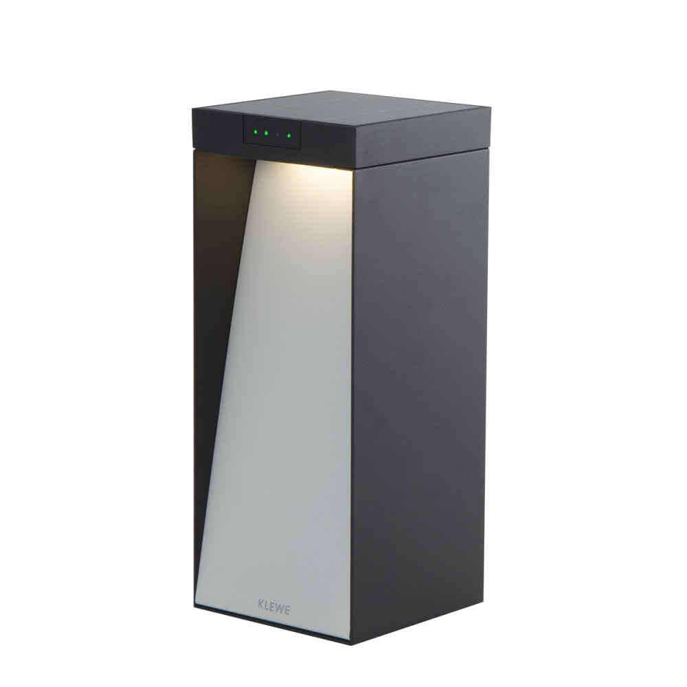 Borne solaire Aluminium Noir H35cm
