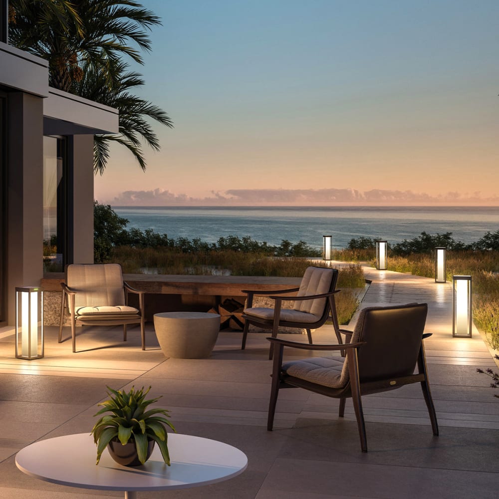 Borne solaire aluminium Aluminium Noir h50cm