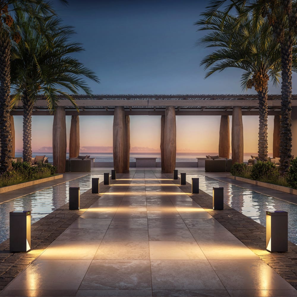 Borne solaire aluminium Aluminium Noir h35cm