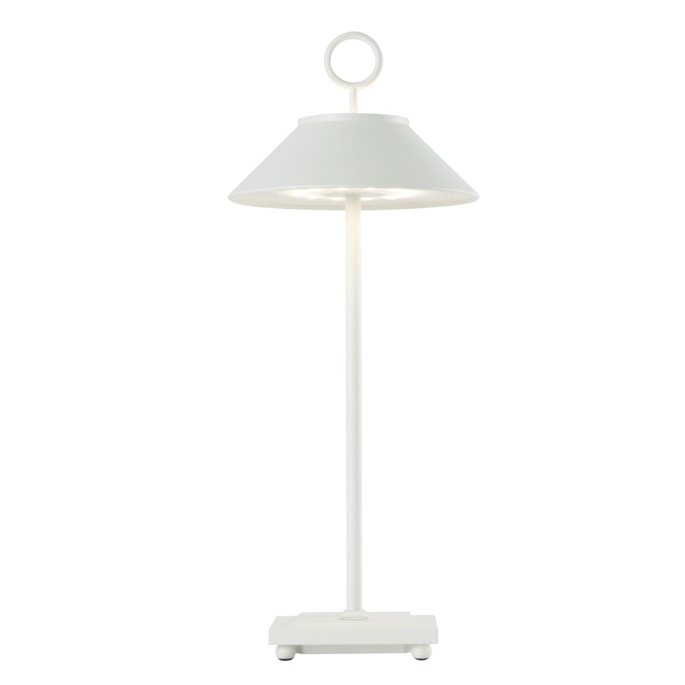 Lampe de table sans fil Aluminium Blanc h29cm