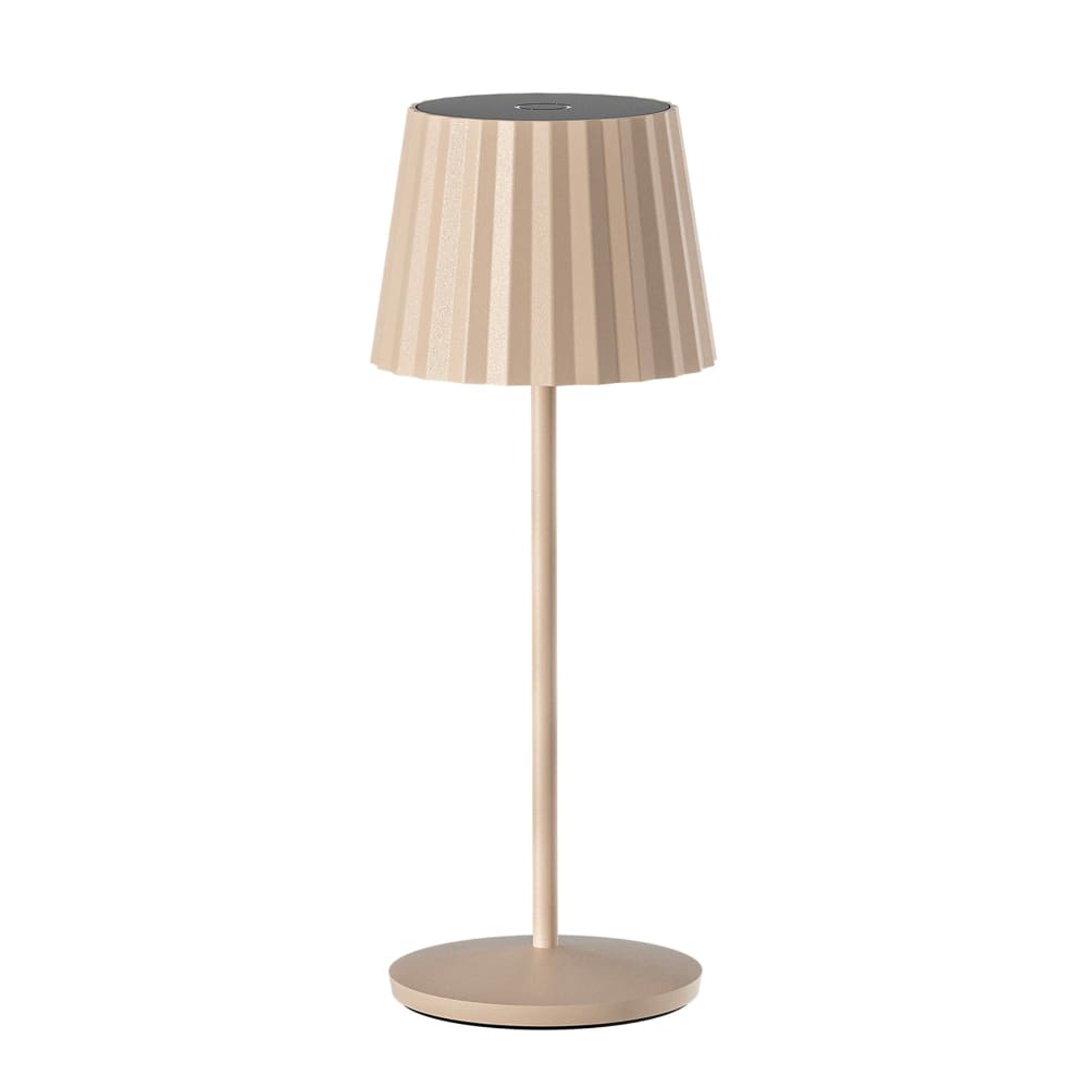 Lampe de table sans fil Acier Beige h30cm