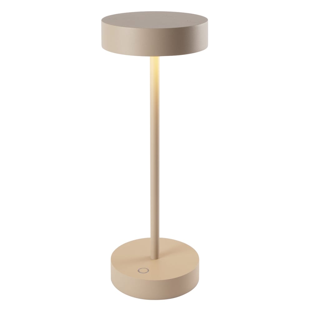 Lampe de table sans fil Aluminium Beige h33cm