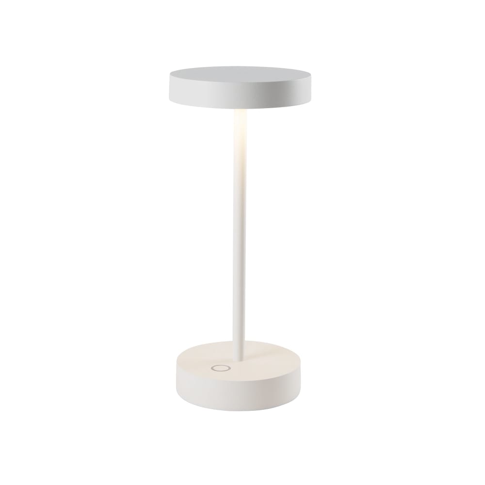 Lampe de table sans fil Aluminium Blanc h25cm