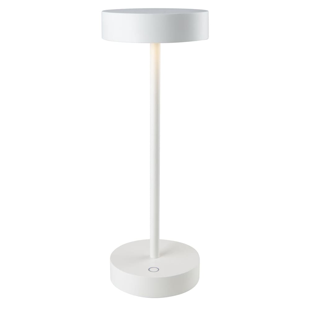 Lampe de table sans fil Aluminium Blanc h33cm