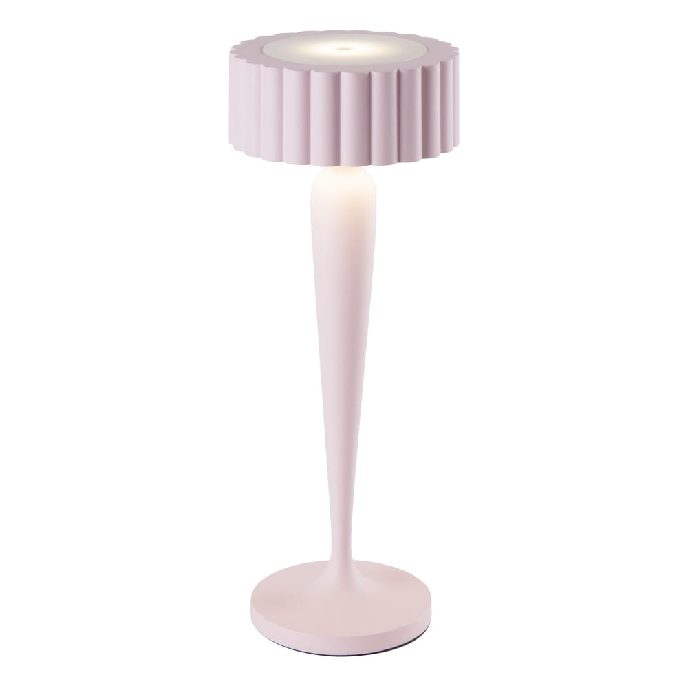 Lampe de table sans fil Aluminium Rose h26cm