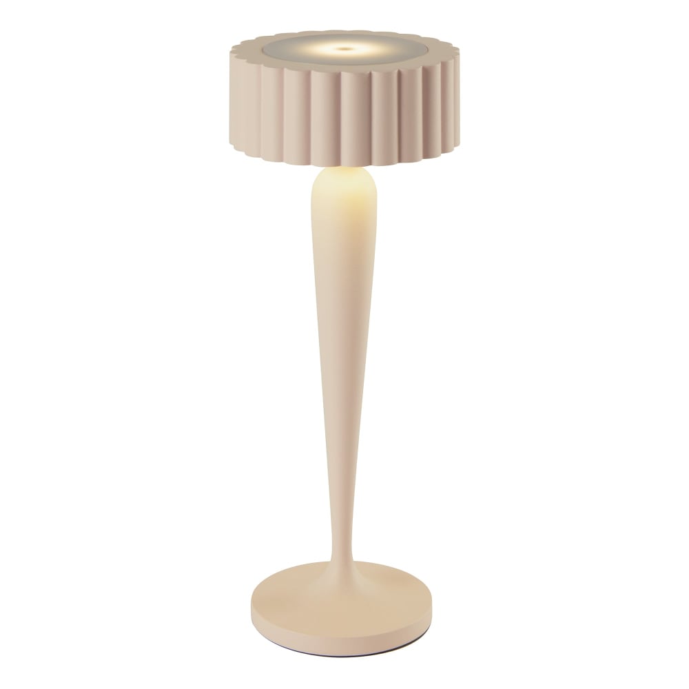 Lampe de table sans fil Aluminium Beige H26CM