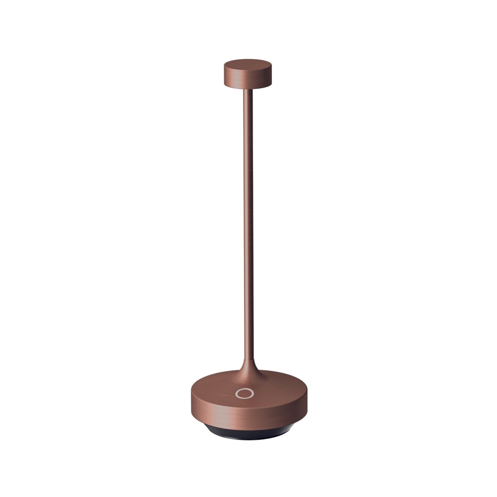 Lampe de table sans fil Acier Marron h25cm