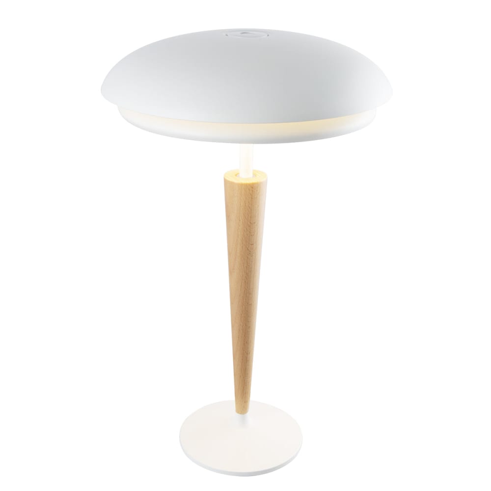 Lampe de table sans fil Aluminium Bois h36cm