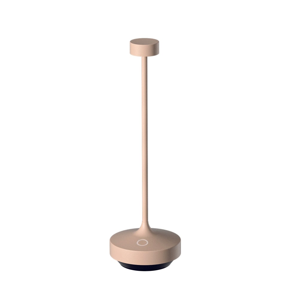 Lampe de table sans fil Acier Beige h25cm