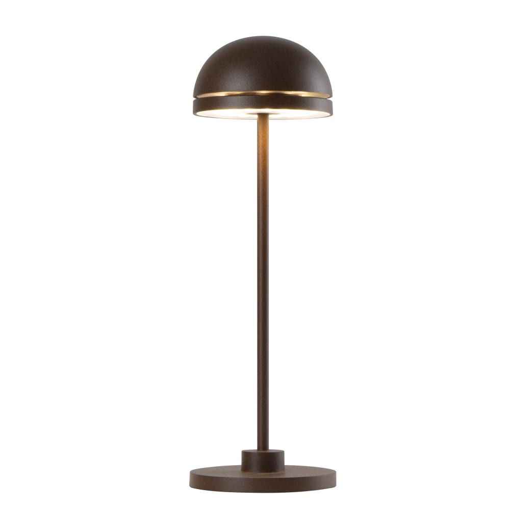 Lampe de table sans fil Aluminium Marron h26cm