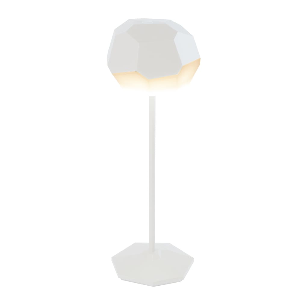 Lampe de table sans fil Aluminium Blanc h33cm