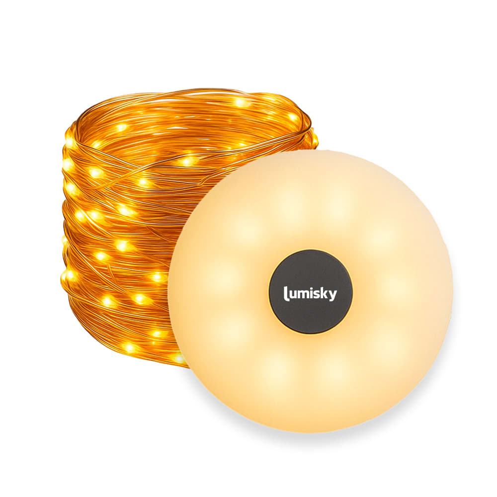 Guirlande lumineuse portable Plastique Blanc 10 M
