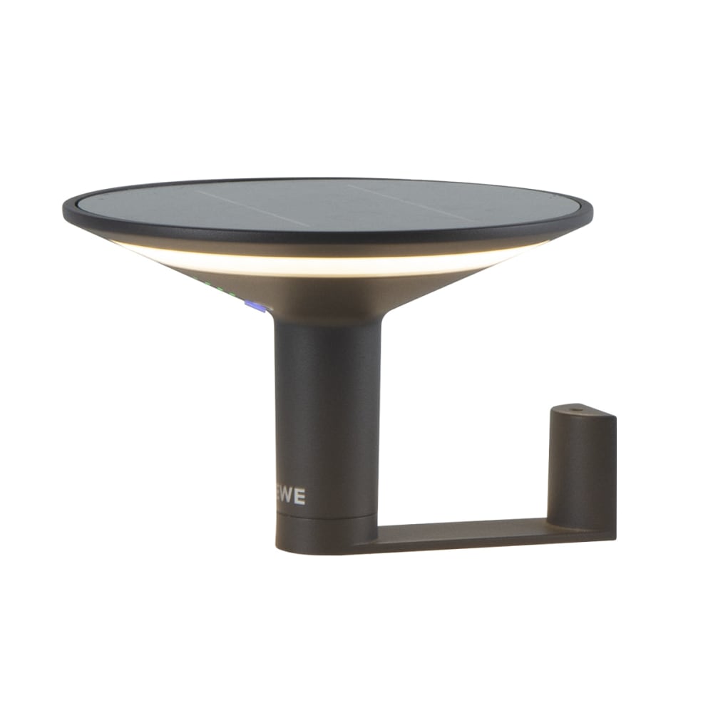 Applique murale solaire Acier Noir h14cm