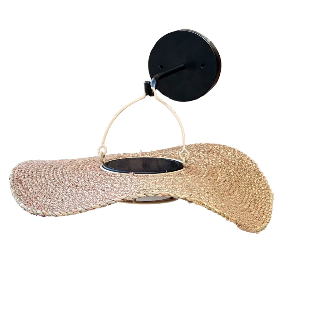 Applique murale solaire Rotin Beige d32cm