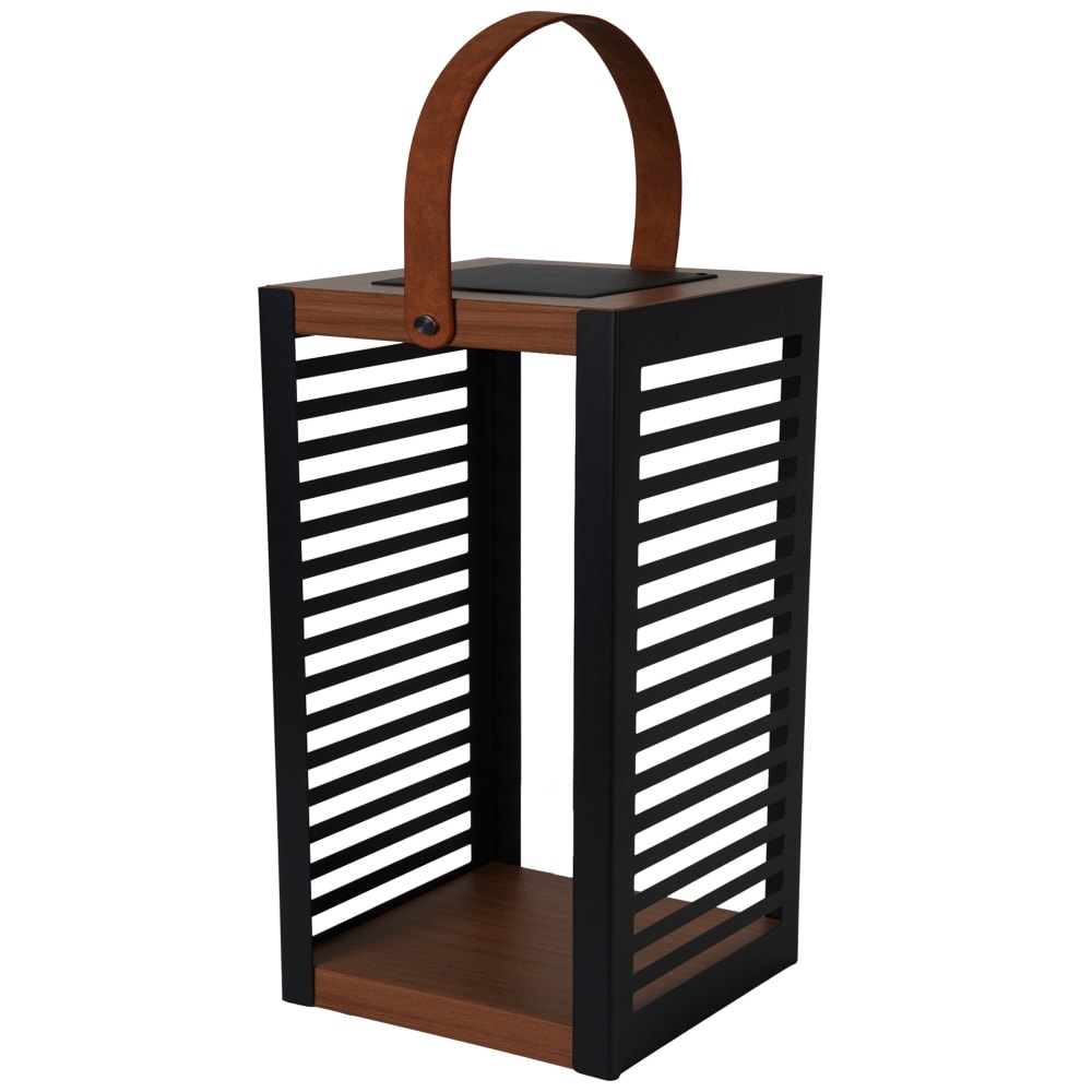 Lanterne solaire Metal Noir H35cm