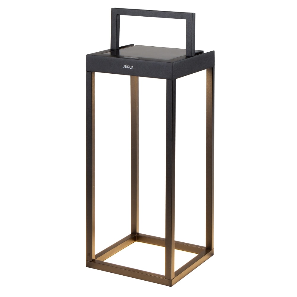 Lanterne solaire Aluminium Noir H32,5cm