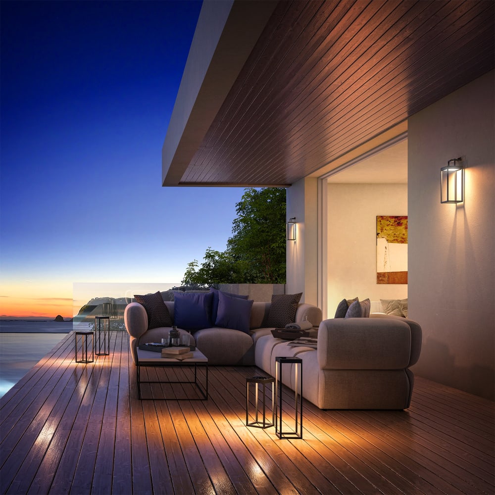 Lanterne solaire rechargeable Aluminium Noir h53cm - Maisons du Monde