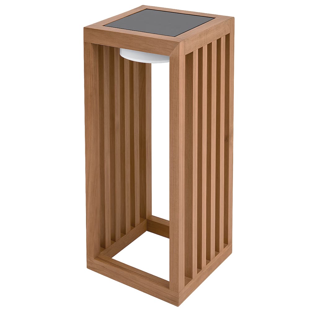 Lanterne solaire décorative Bois Bois H50cm