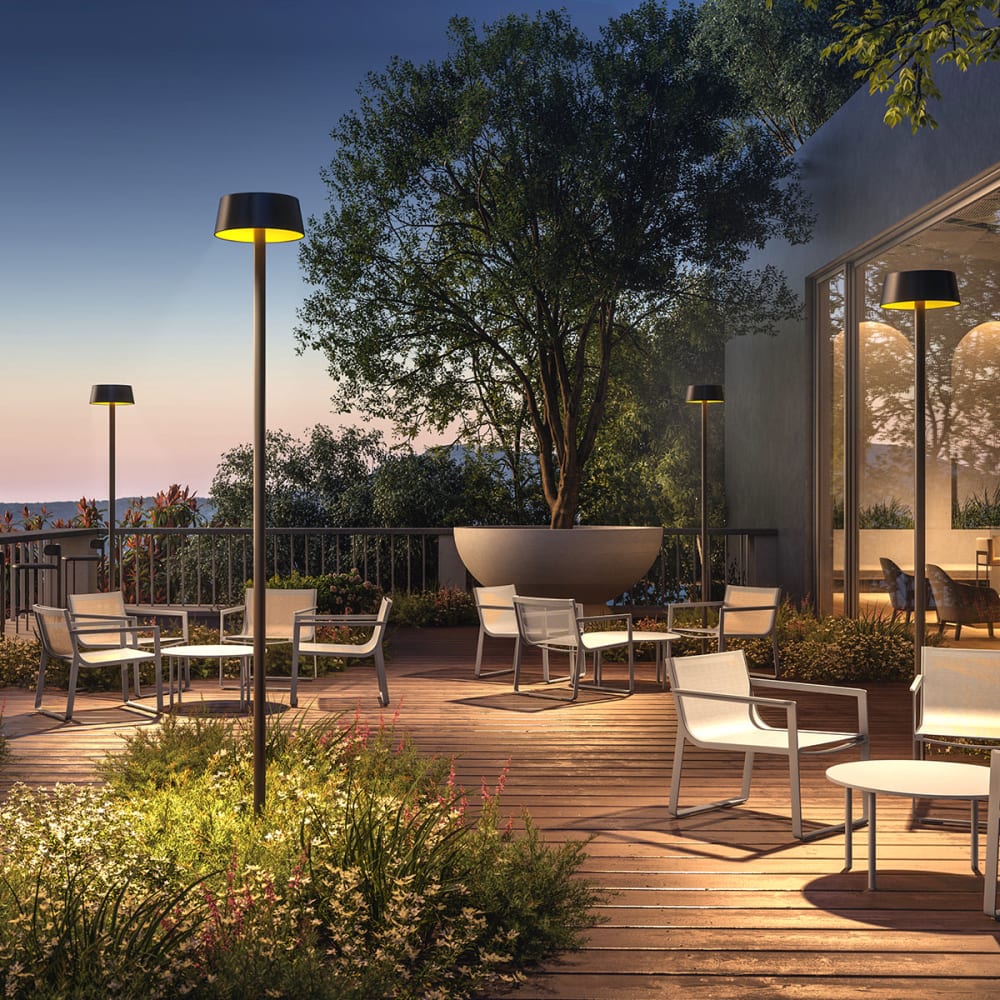 Lampadaire solaire Aluminium Noir H2,5m - Maisons du Monde