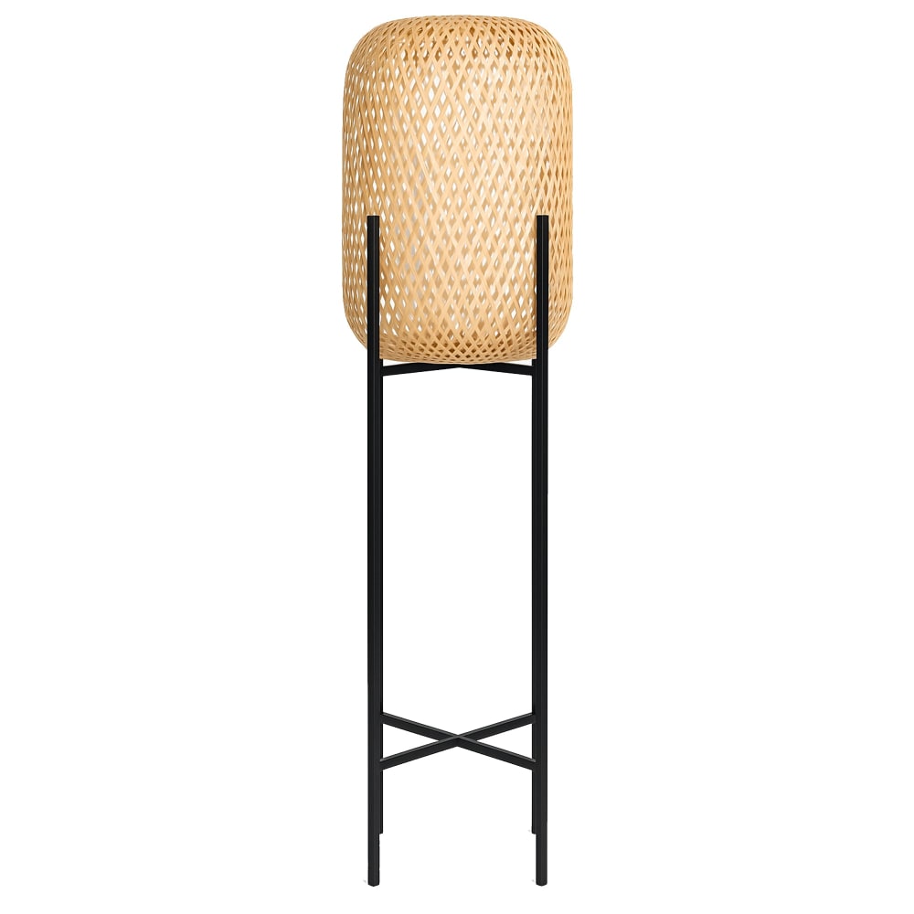 Lampadaire sans fil Poly rotin Beige H150cm