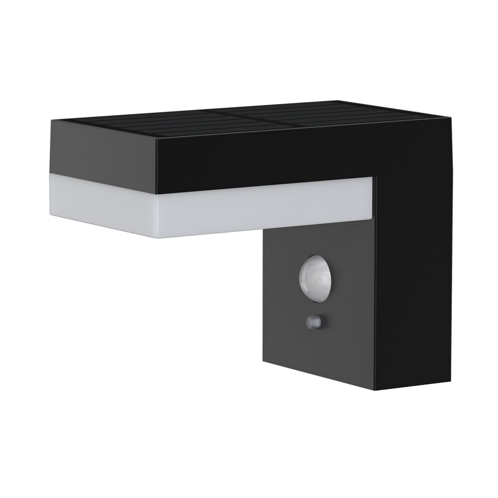 Applique murale solaire sensor Acier Noir 1000lm
