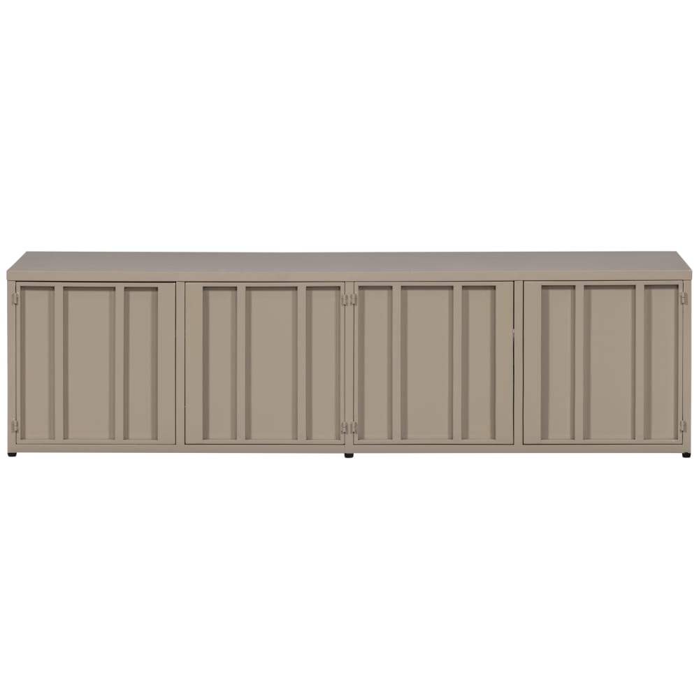 Meuble tv 4 portes en métal sable