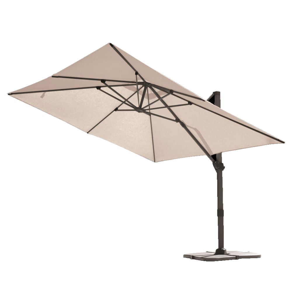 Parasol déporté 4x3m en aluminium lin