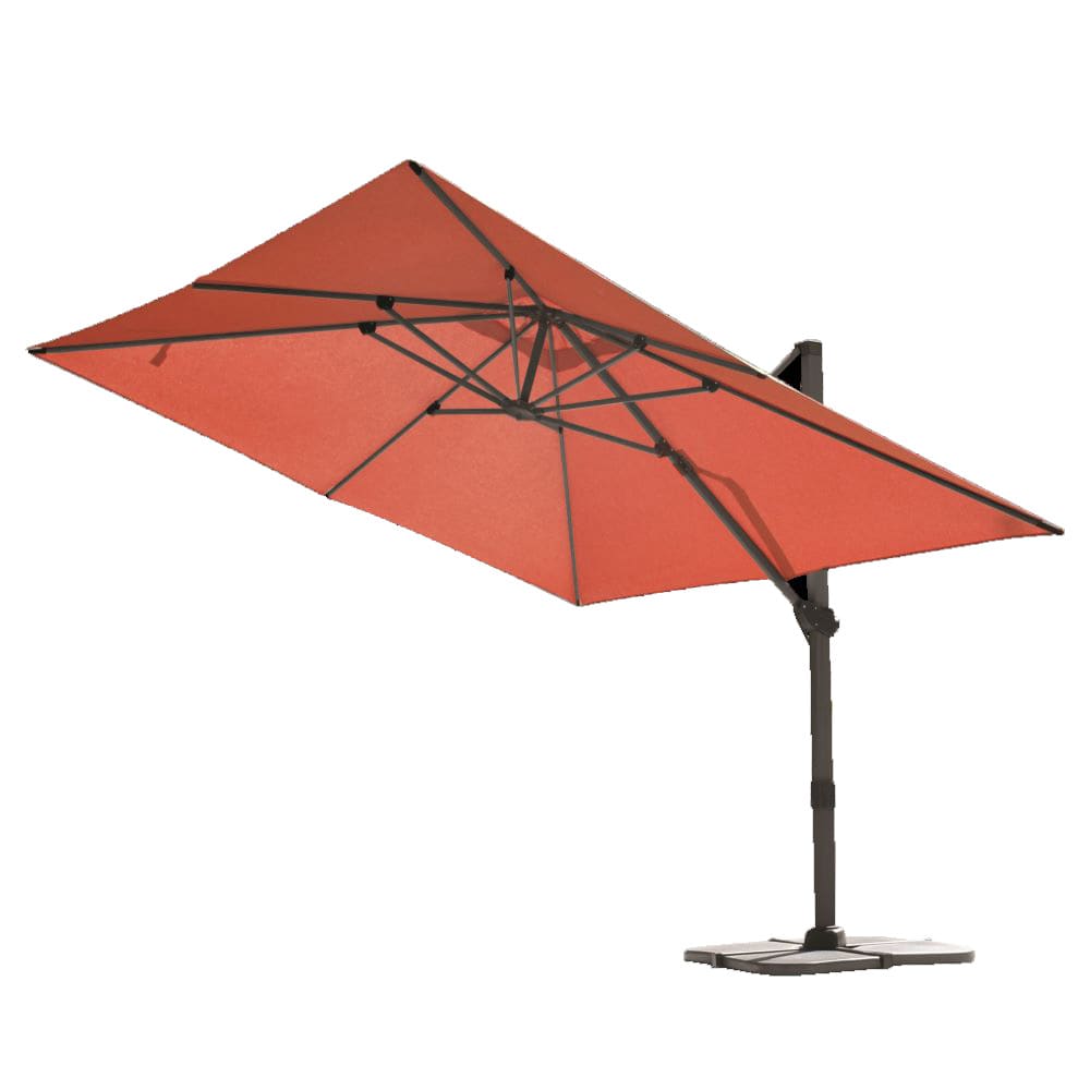 Parasol déporté 4x3m en aluminium terracotta