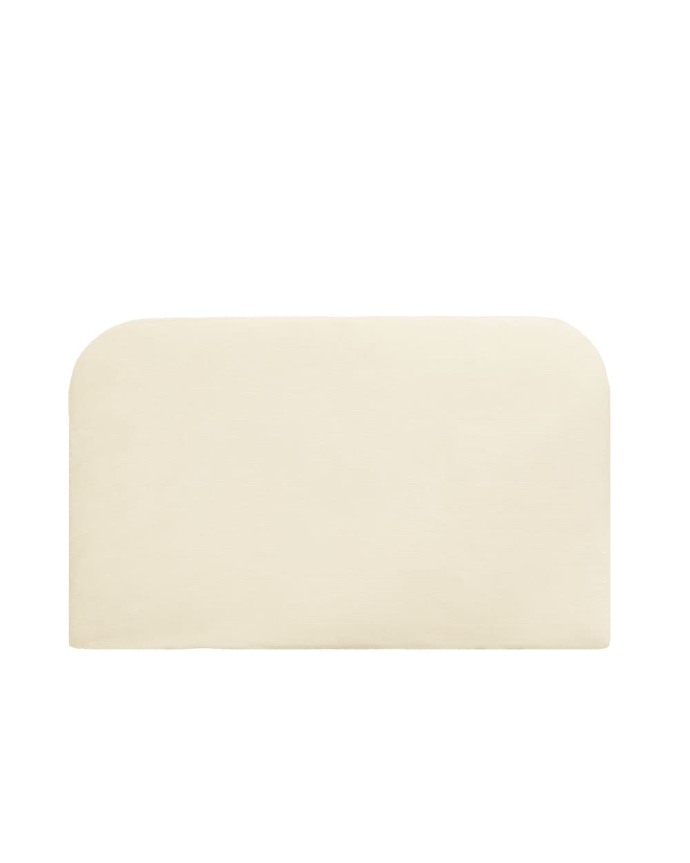 Tête de lit déhoussable en velours côtelé blanc cassé 120x110cm