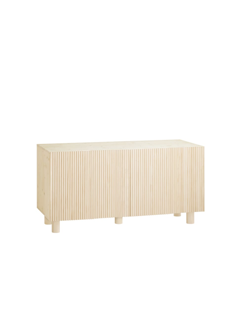 Buffet en bois de sapin et pin en ton naturel 152x42cm