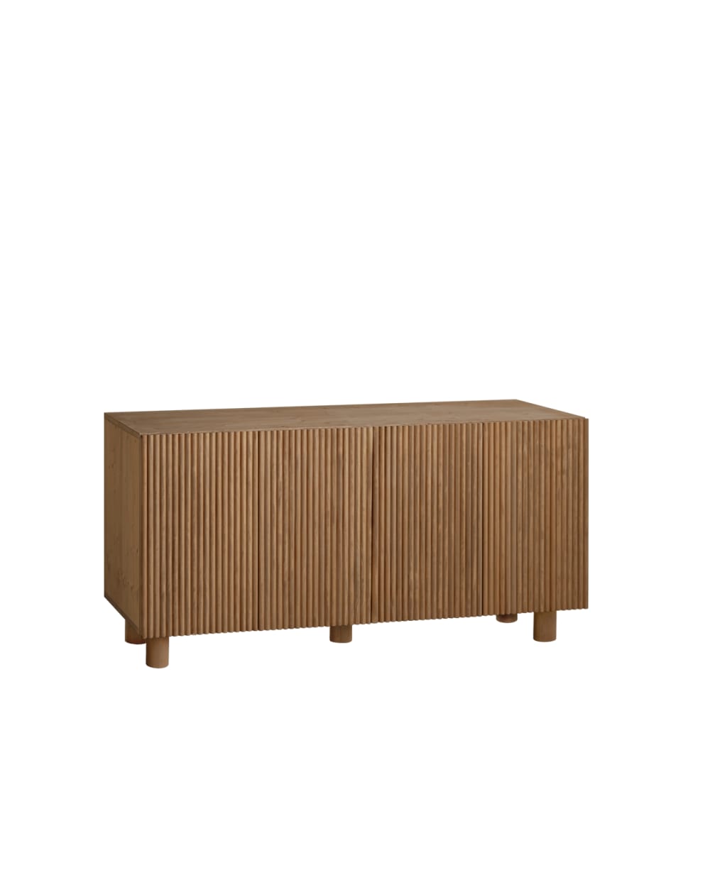 Buffet en bois de sapin et pin en ton vieilli 152x42cm
