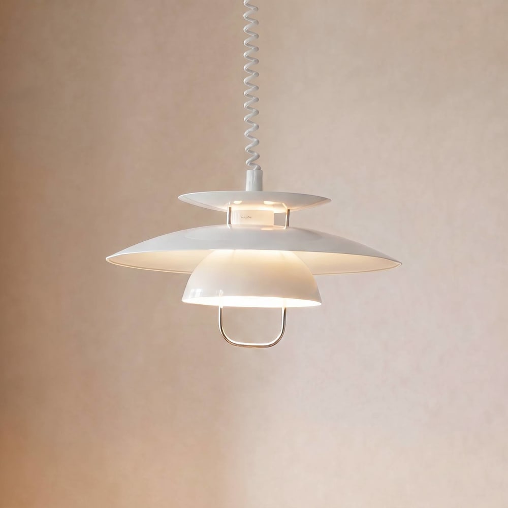 Lindby Pendelleuchte aus Metall, weiß style modern - Metall