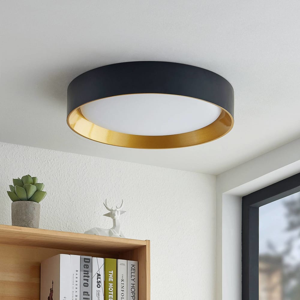 LED Deckenleuchte aus Aluminium, schwarz - Maisons Du Monde