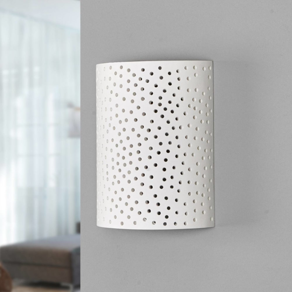 Wandleuchte, Wandlampe Innen aus Gips/Ton, weiß - Maisons Du