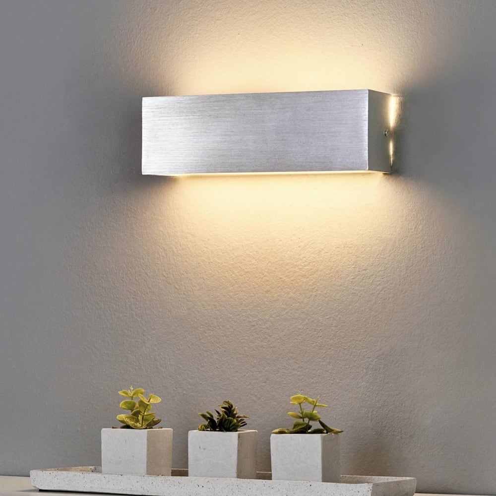 LED Wandleuchte, Wandlampe Innen aus Aluminium, grau - Maisons Du