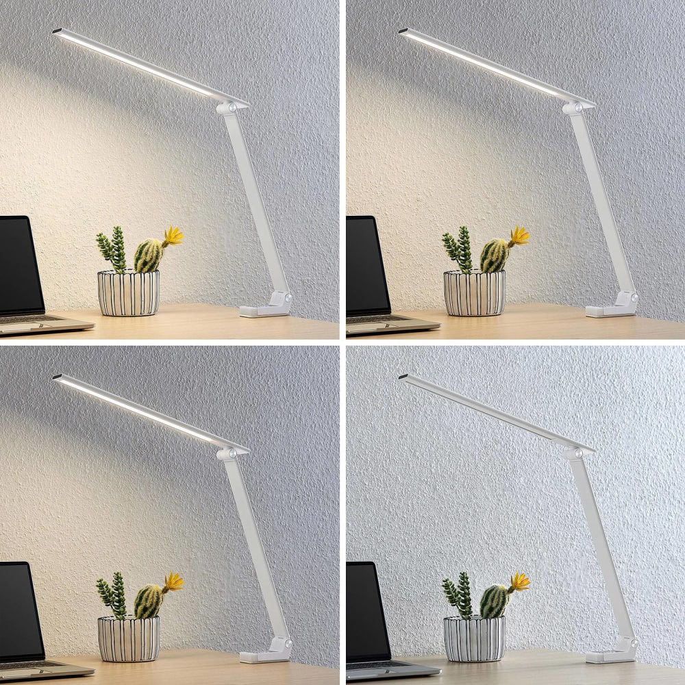Lampe à poser en plastique blanc — vue 3