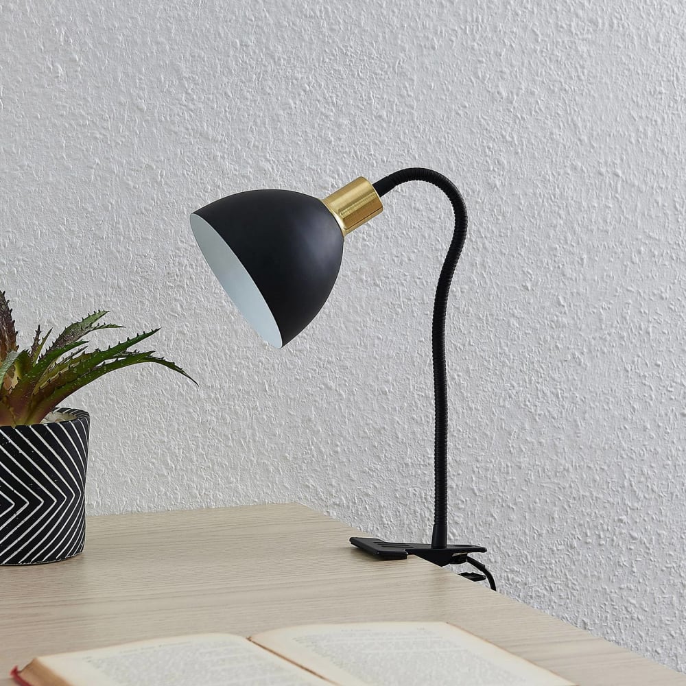 Lampe à pince en métal noir — vue 3