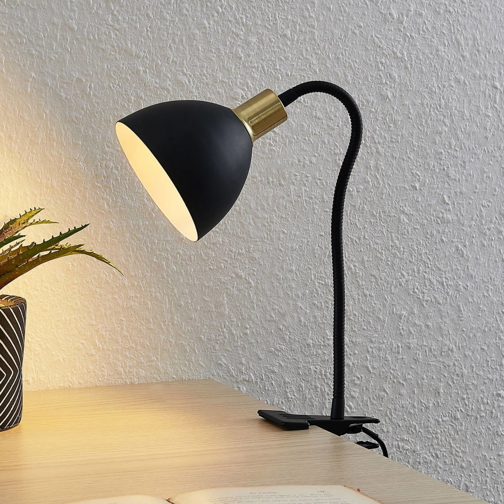 Lampe à pince en métal noir — vue 4