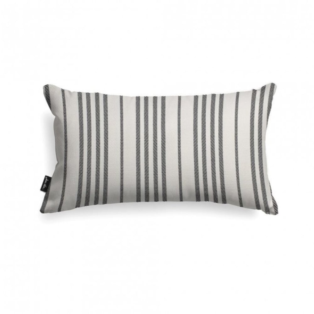 Housse de coussin en coton noir et blanc 25x45