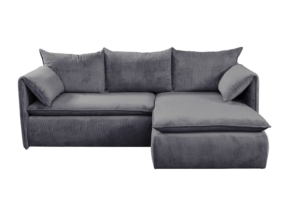 Canapé d'angle velours 4 places bleu