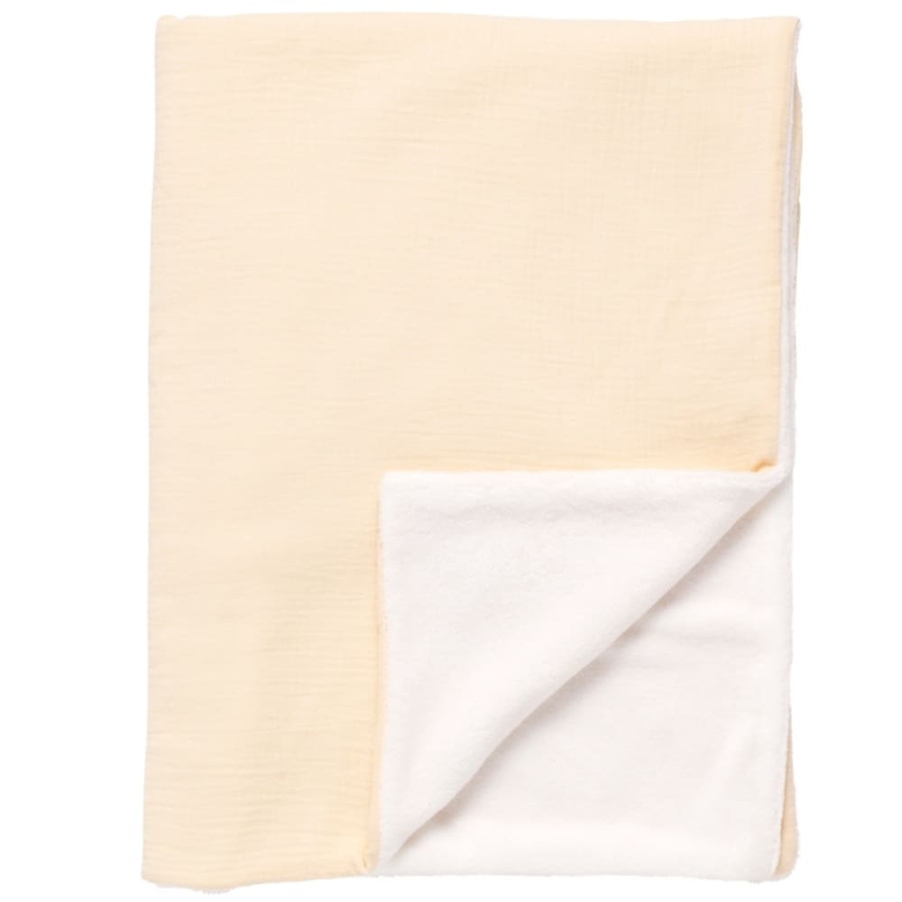 Couverture polaire et gaze coton Vanille (75 x 100 cm) Couverture polaire et gaze coton Vanille (75 x 100 cm)