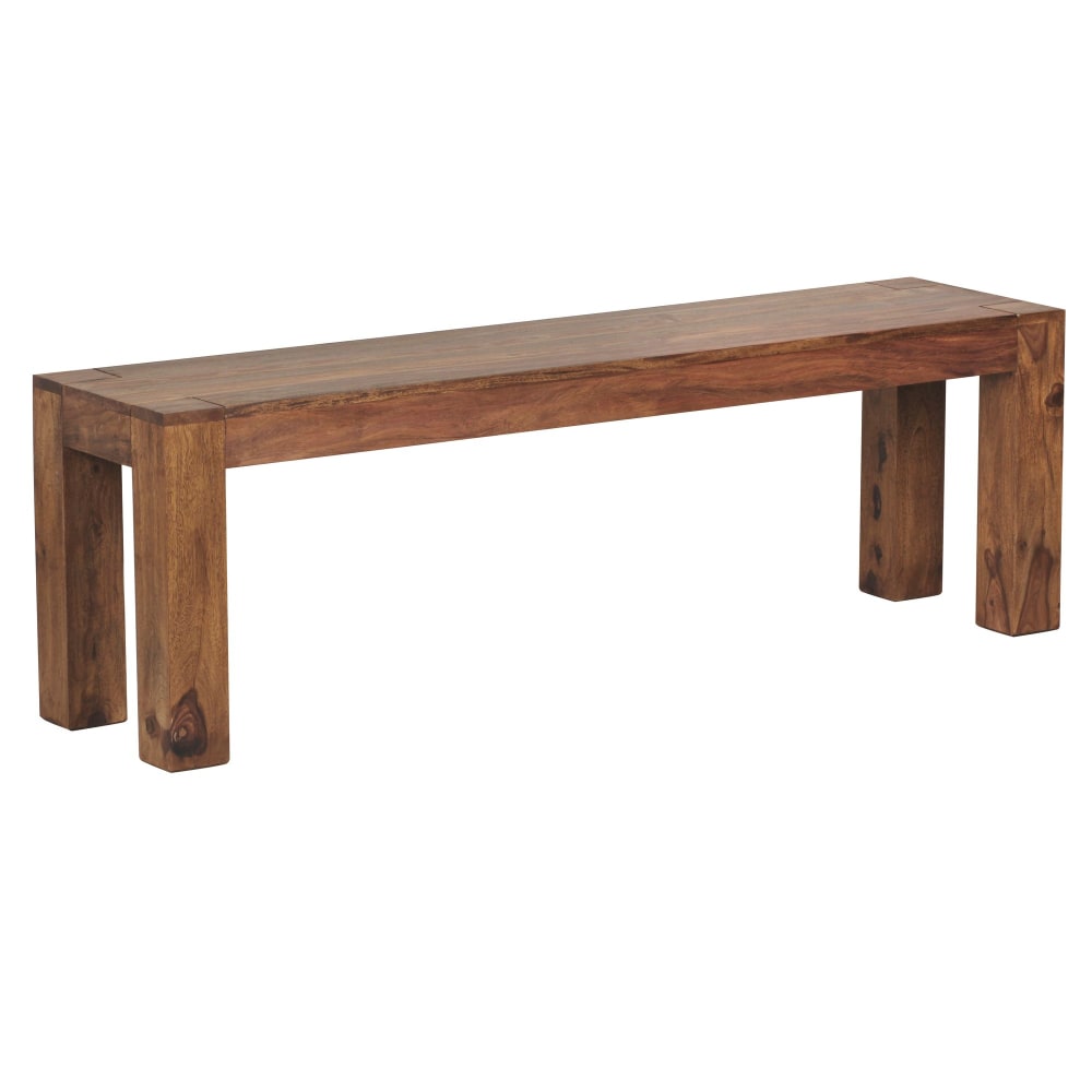 Banc de salle à manger en bois de sheesham, marron Banc de salle à manger en bois de sheesham, marron