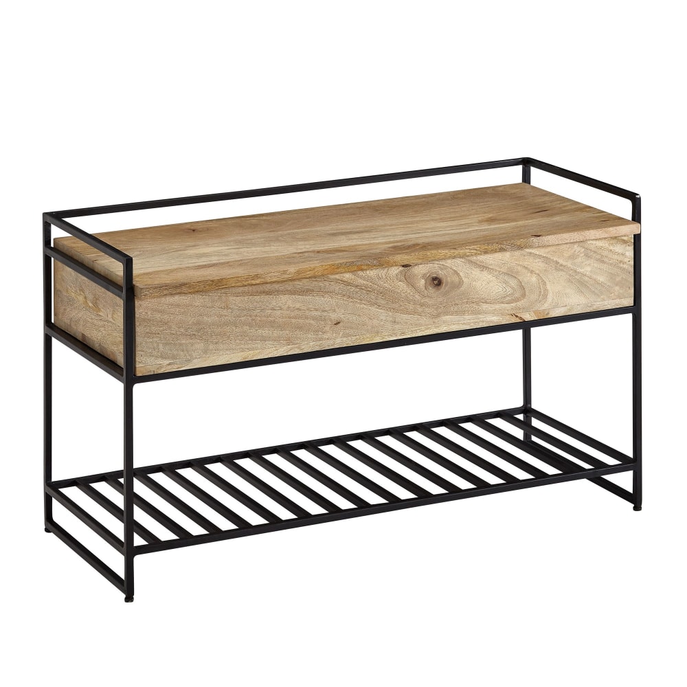 Banc en bois de manguier massif, marron Banc en bois de manguier massif, marron