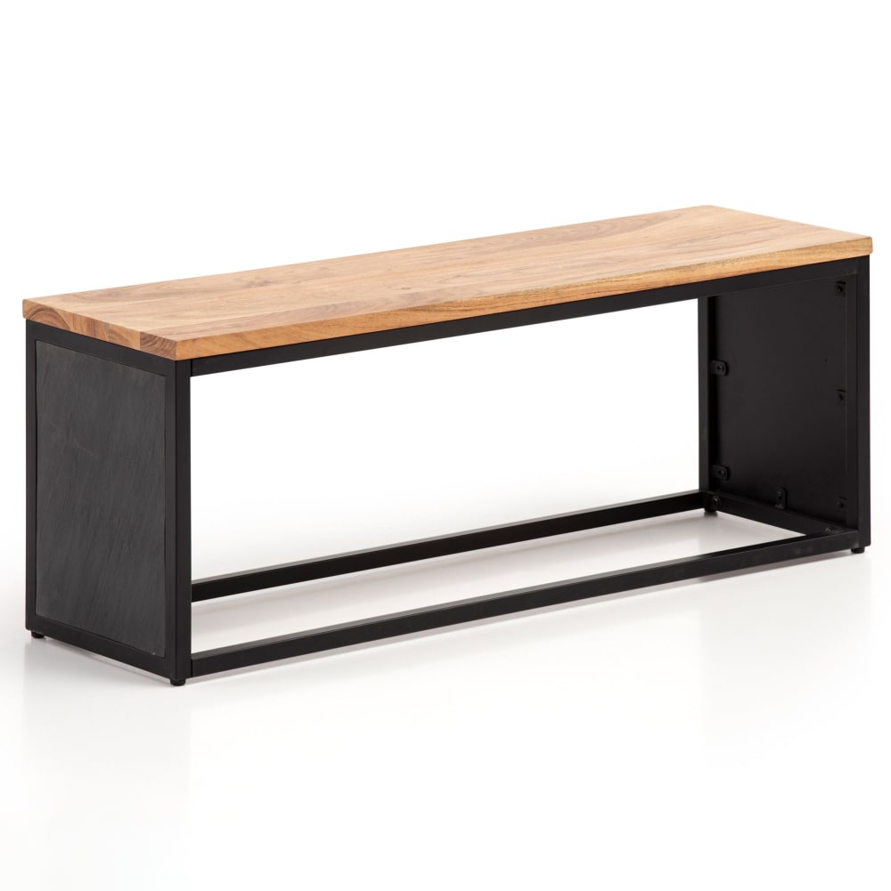 Banc en bois d'acacia massif, marron Banc en bois d'acacia massif, marron