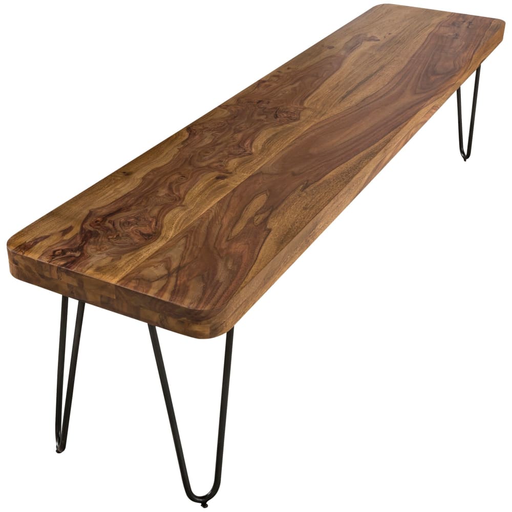 Banc de salle à manger en bois de sheesham, marron Banc de salle à manger en bois de sheesham, marron
